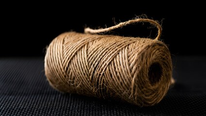 close up of a spool of twine.