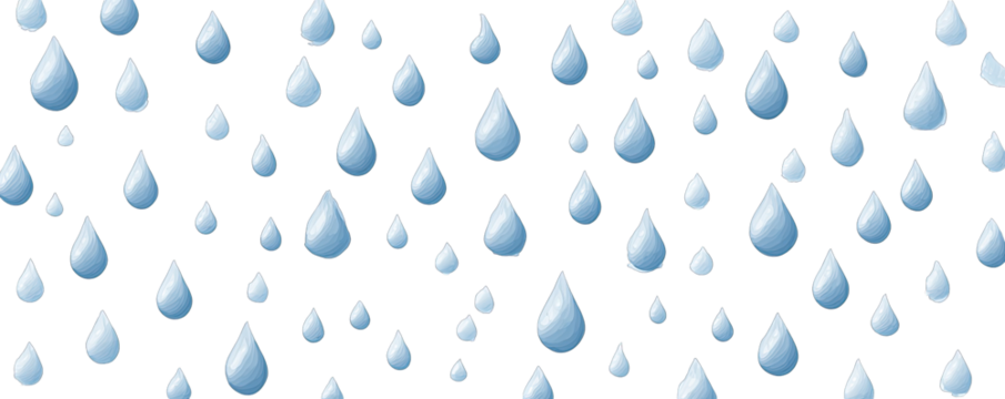 Light-blue water drops on black background