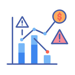 Stock market performance chart shows volatility and risk factors