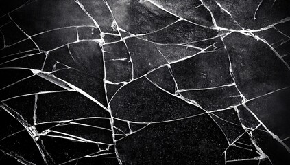 Overlay of a cracked black screen with white scratches, emphasizing damage from constant use.