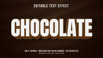 chocolate editable text effect