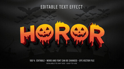 horor editable text effect