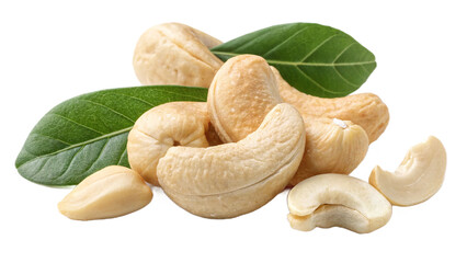 Cashew Nuts on Clear Background

