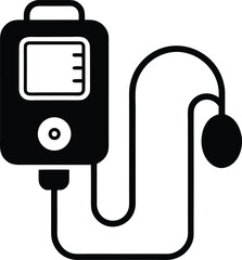 Headset lapel microphone icon
