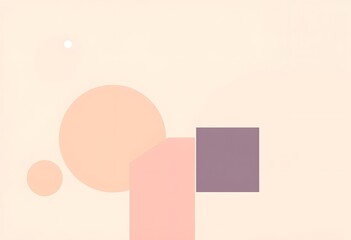 Flat Vector Minimalist Abstract Background with Geometric Shapes