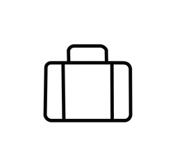 vector suitcase icon on white background