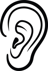 Ear vector icon