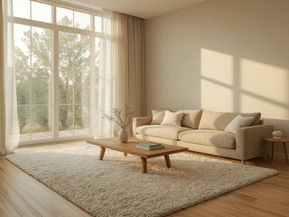 bright minimal living room 3
