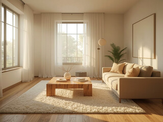 bright minimal living room 1