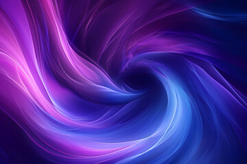 Obraz premium Abstract purple background with swirling light waves, a digital fractal illustration