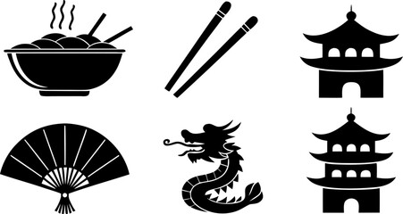 icons set chinese cuisine and culture [Converted].eps
