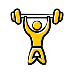  Weightlifter Lifting Barbell Icon