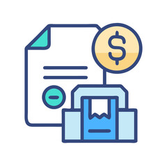 Obraz premium E-commerce invoice payment for shipping and delivery concept