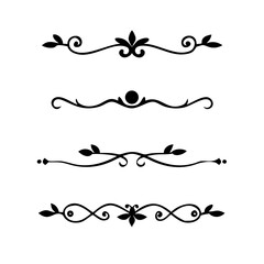  Decorative simple divider. Text dividers retro minimal line separators, Vector isolated geometric wedding card heart separator elements set. Text dividers. . Hand drawn vector illustration.