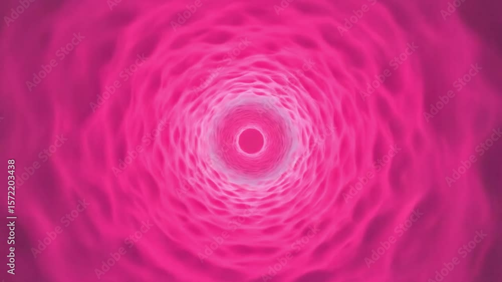 Aufkleber abstract tunnel with teal walls and a pink center light creating a vortex like appearance