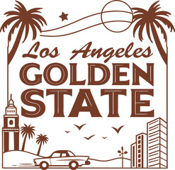 los angeles golden state   graphic tee vector for .eps