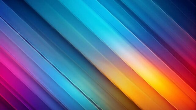 Abstract Diagonal Colorful Stripes Design