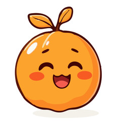 A cute happy beloved orange cartoon character illustration