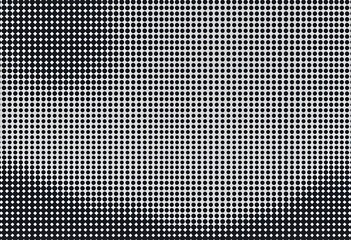 Monochrome Dot Grid Abstract Background in Flat Vector Style
