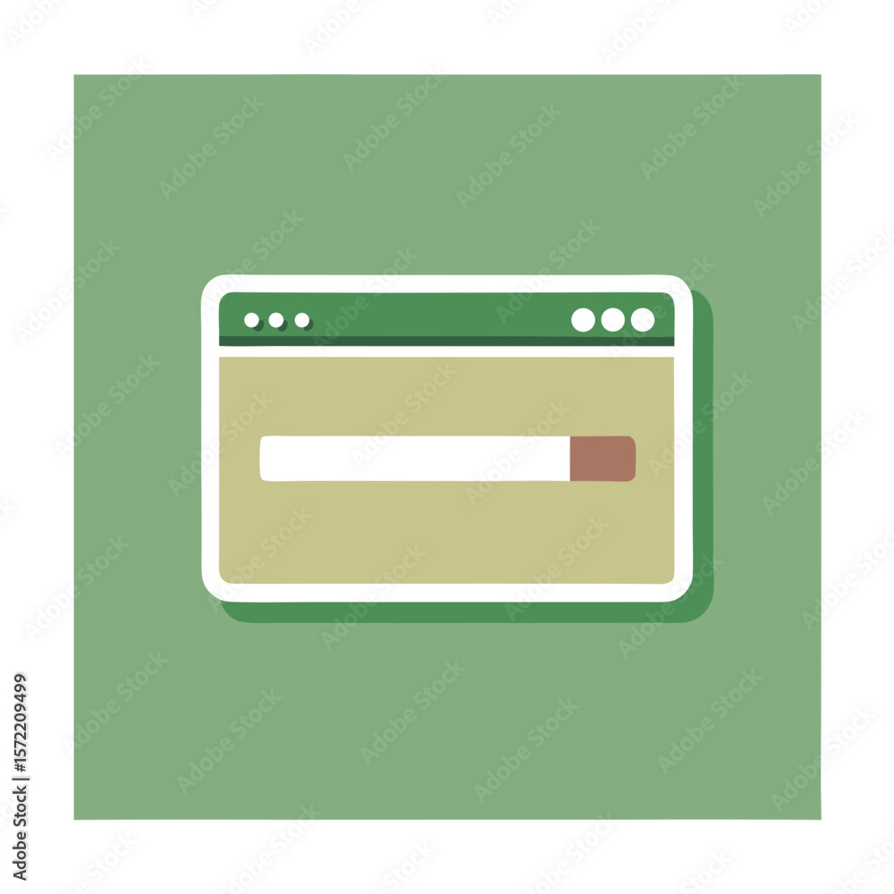 Poster website loading bar icon vector graphic