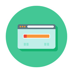 Internet Browser Flat Vector Illustration Loading Concept