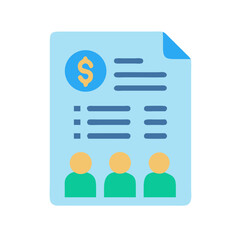 Fototapeta premium Financial document with dollar symbol and people graphic icon