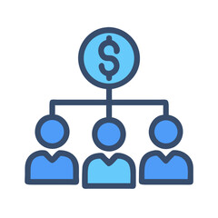 Financial hierarchy vector illustration for business structure or management