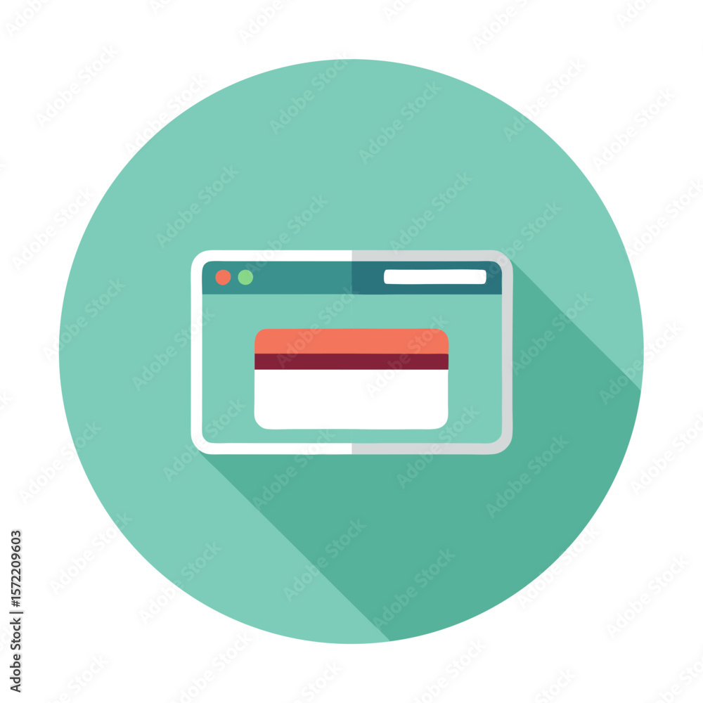 Aufkleber flat vector web window credit card icon modern design