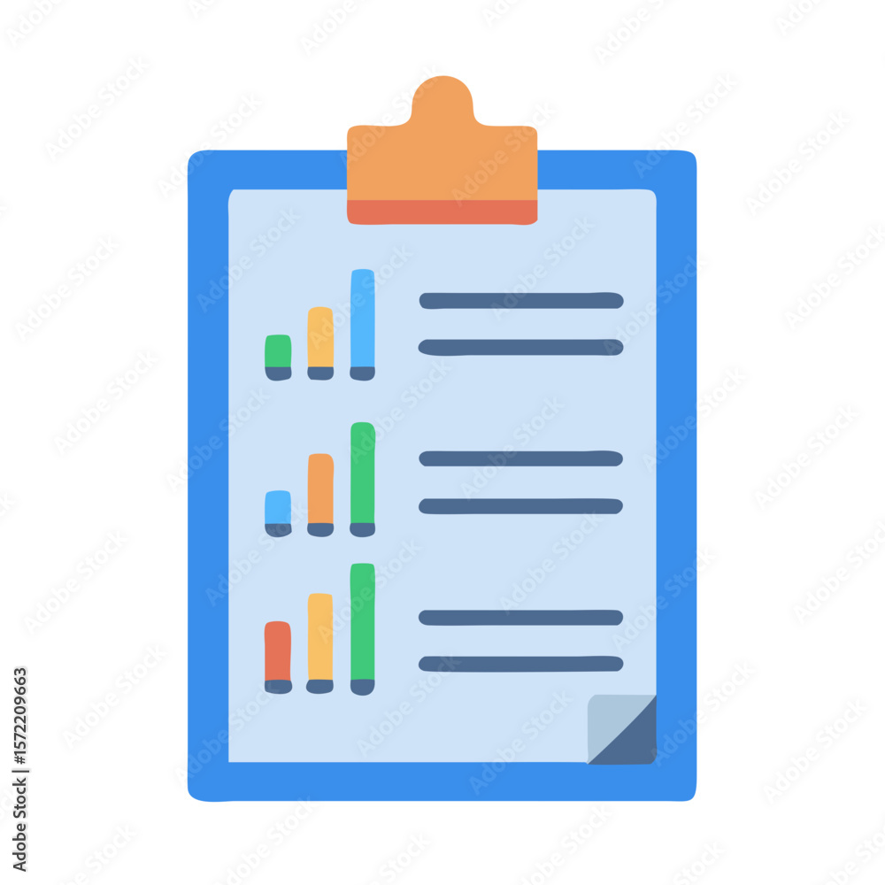 Poster Clipboard with Graph and Text for Data Presentation