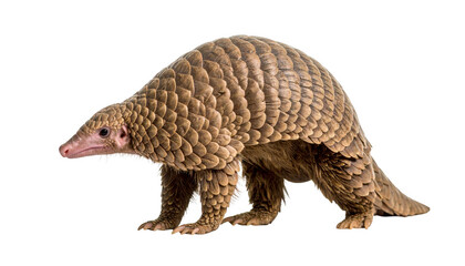 Obraz premium Pangolin portrait isolated on transparent background