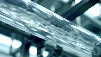 Water Flowing Through Clear Pipe Slow Motion Abstract - Powered by Adobe
