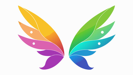 set of colorful leaves