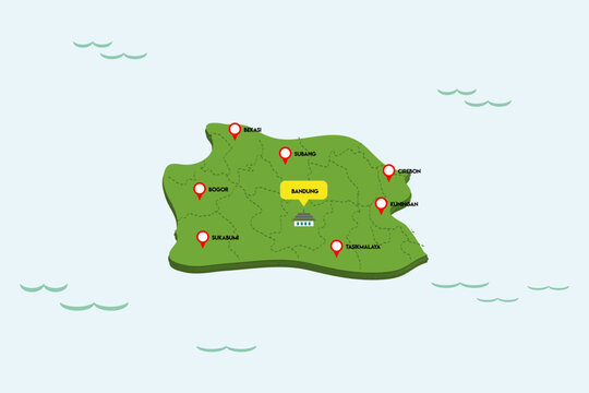 3D MAP West Java Jawa Barat