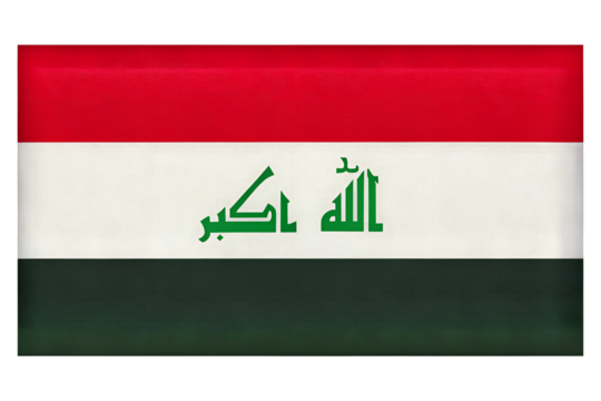 Iraq Flag on transparent background
