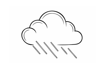 Cloud raining weather forecast symbol vector