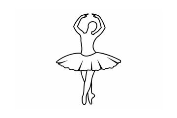 Graceful ballerina dancing in tutu ballet dance © Aparna