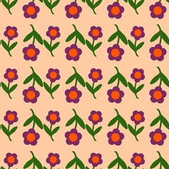 seamless pattern with flowers