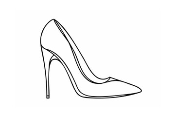 Elegant black stiletto heel shoe footwear fashion