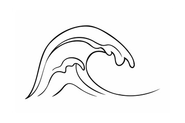 Abstract wave cresting water motion ocean