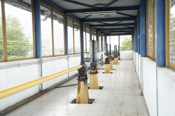 pump house and pump machine for the city river sluice gate and its sophisticated mechanism to...