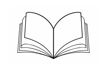 Open book with blank pages reading