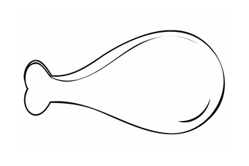Chicken leg outline poultry food