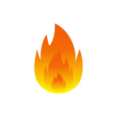 orange fire icon vector fire flame icon flat simple