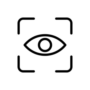 scan eye recognition icon vector illustration black simple