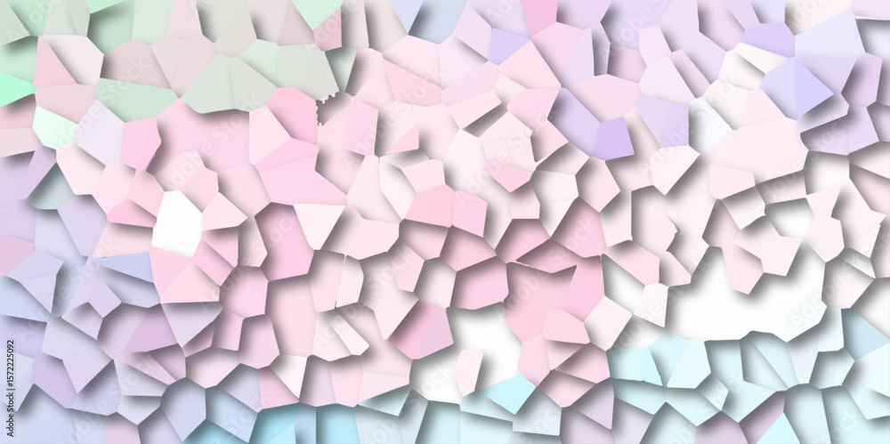 Poster beautiful multicolor crystallized polygon background. abstract light colorful stone tile pattern wit