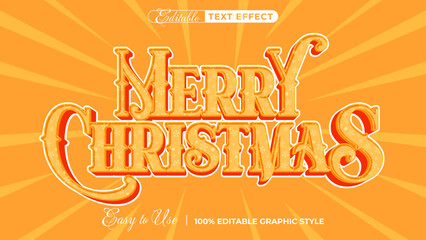 Merry Christmas Editable Text Effect with Vintage Style © Hael.IDN
