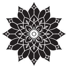 Abstract floral vector illustration with decorative flower pattern and colorful ornamental elements