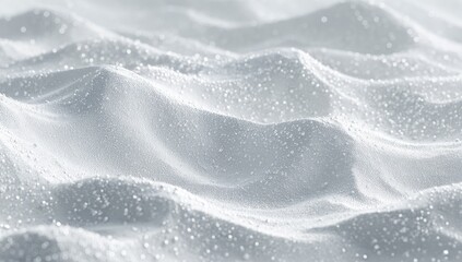 Naklejka premium Wavy, textured white powder with water droplets