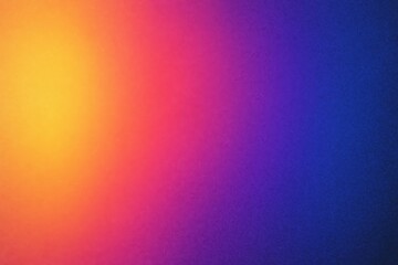 Vibrant gradient background transitioning from warm yellow and orange to pink and deep blue