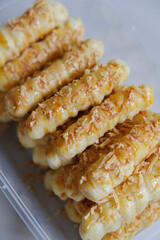 Freshly baked cheese roll pastry